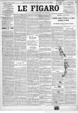 Une du journal LE FIGARO - 29 juin 1914