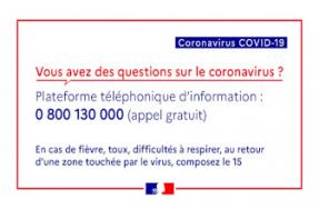 Coronavirus COVID-19: Informations, recommandations & mesures sanitaires