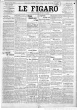 Une du journal LE FIGARO - 04 Août 1914